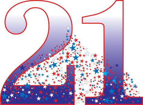 the number 21 birthday
